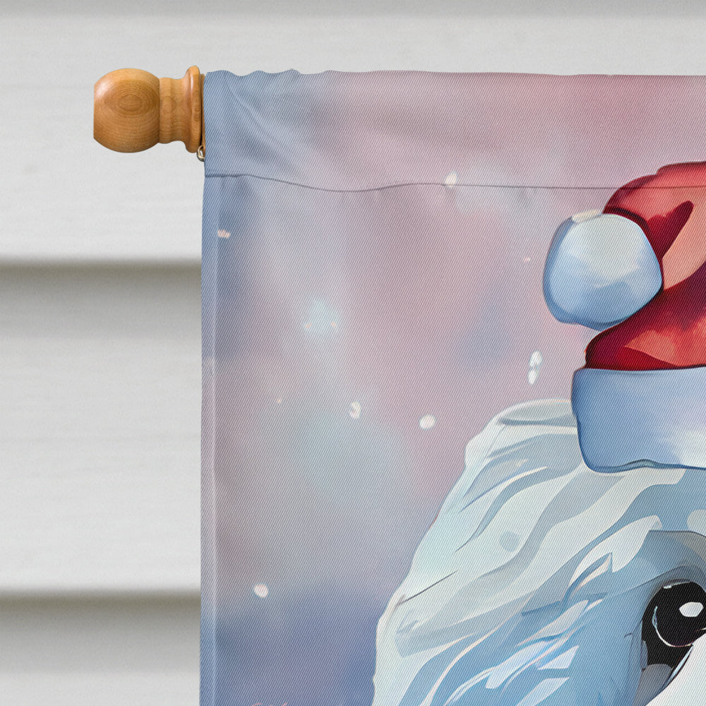 Old English Sheepdog Christmas House Flag