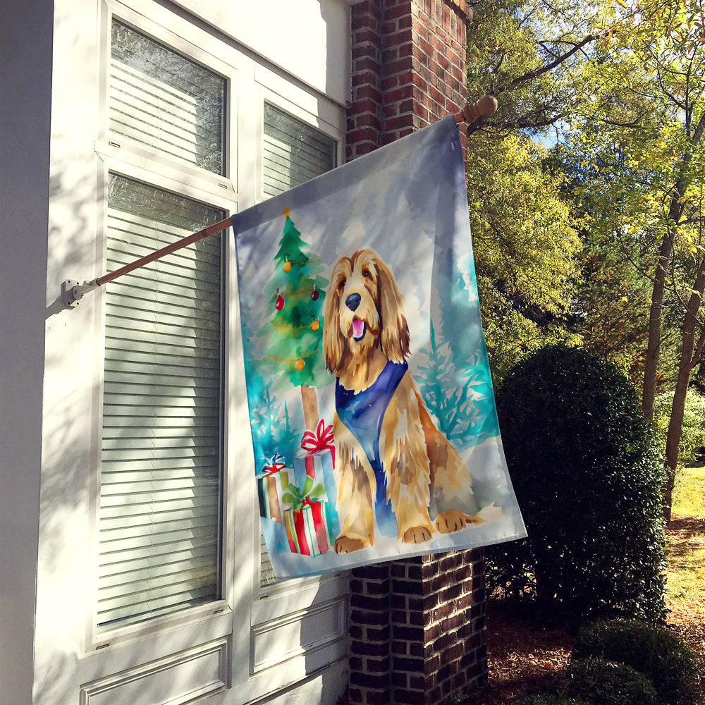 Otterhound Christmas House Flag