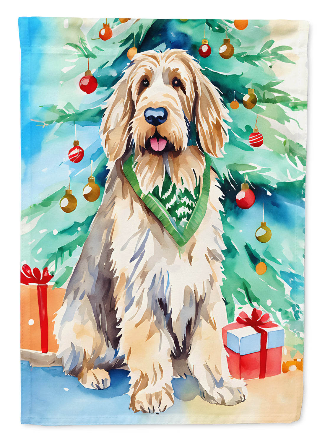 Buy this Otterhound Christmas House Flag