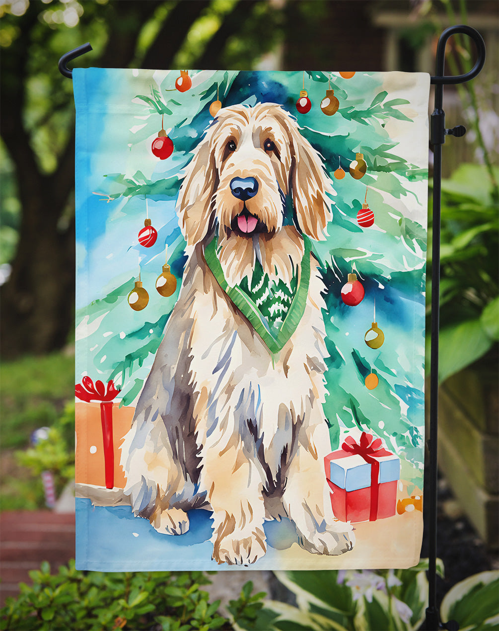 Otterhound Christmas Garden Flag