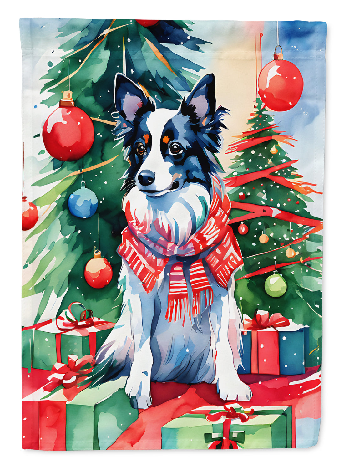 Buy this Papillon Christmas House Flag