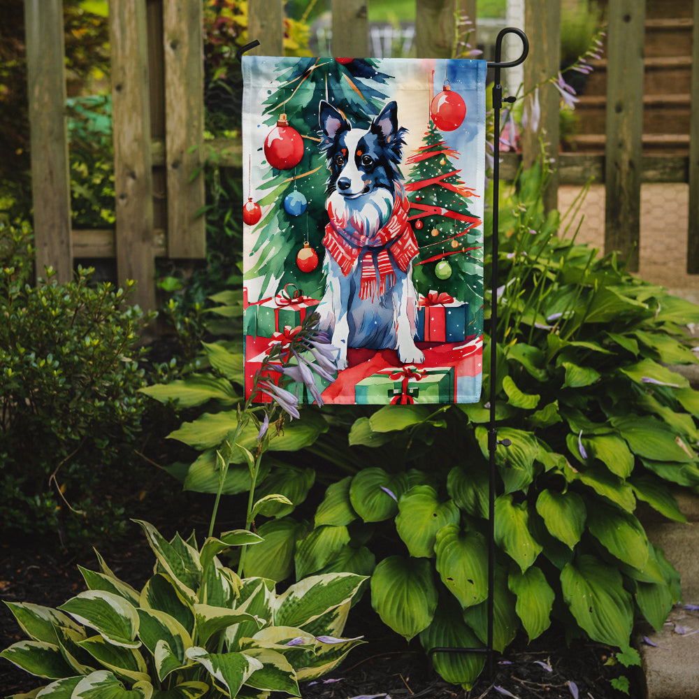 Papillon Christmas Garden Flag