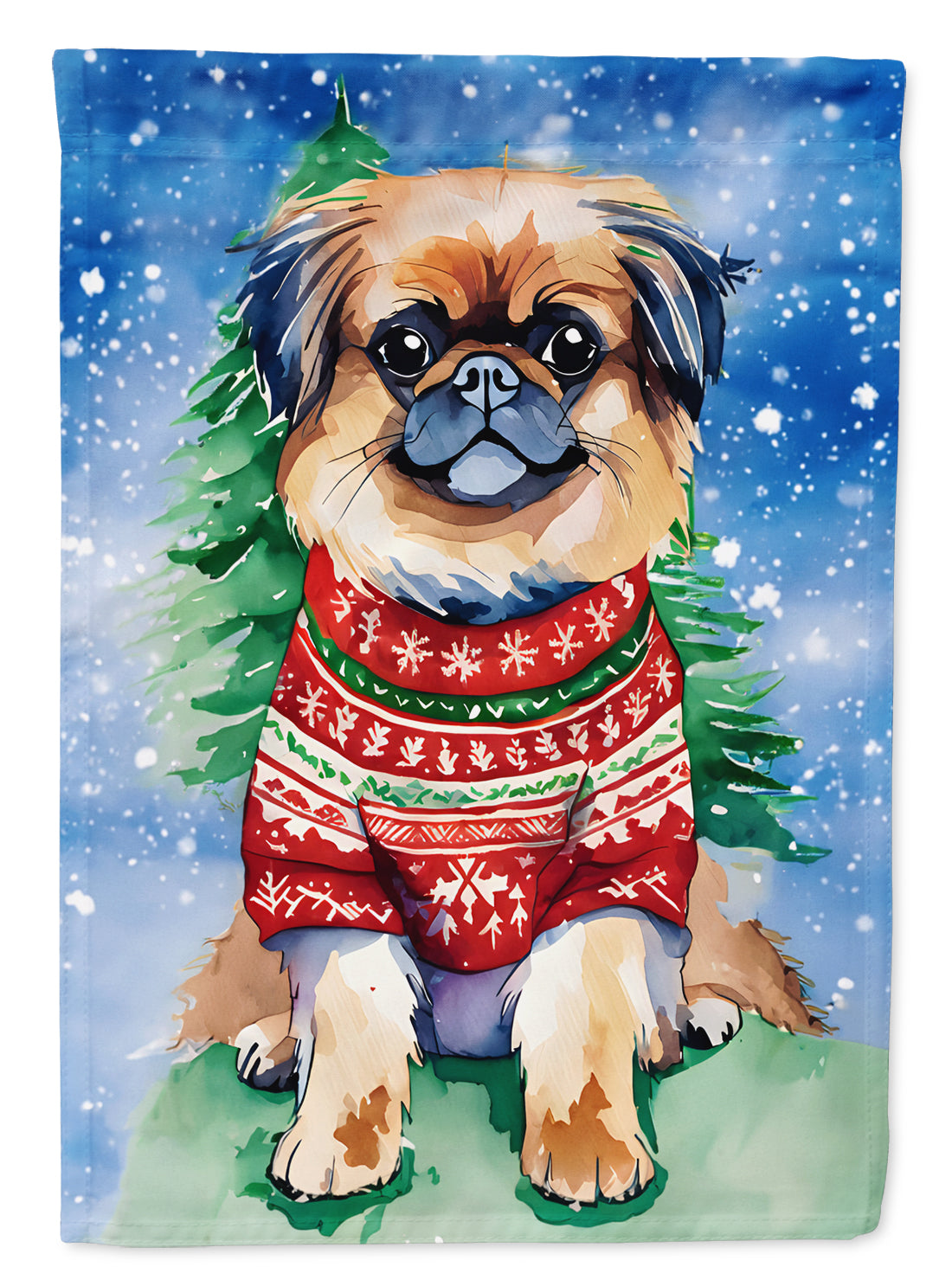 Buy this Pekingese Christmas House Flag