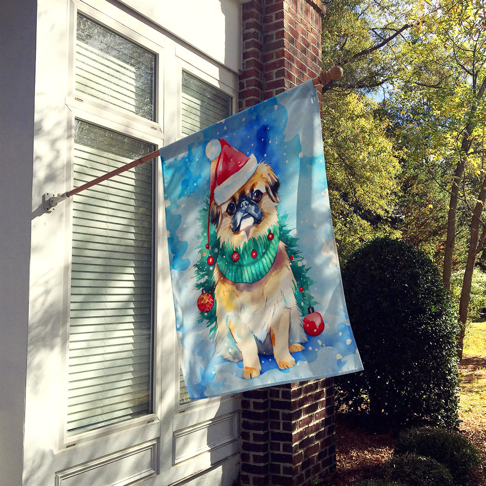 Buy this Pekingese Christmas House Flag