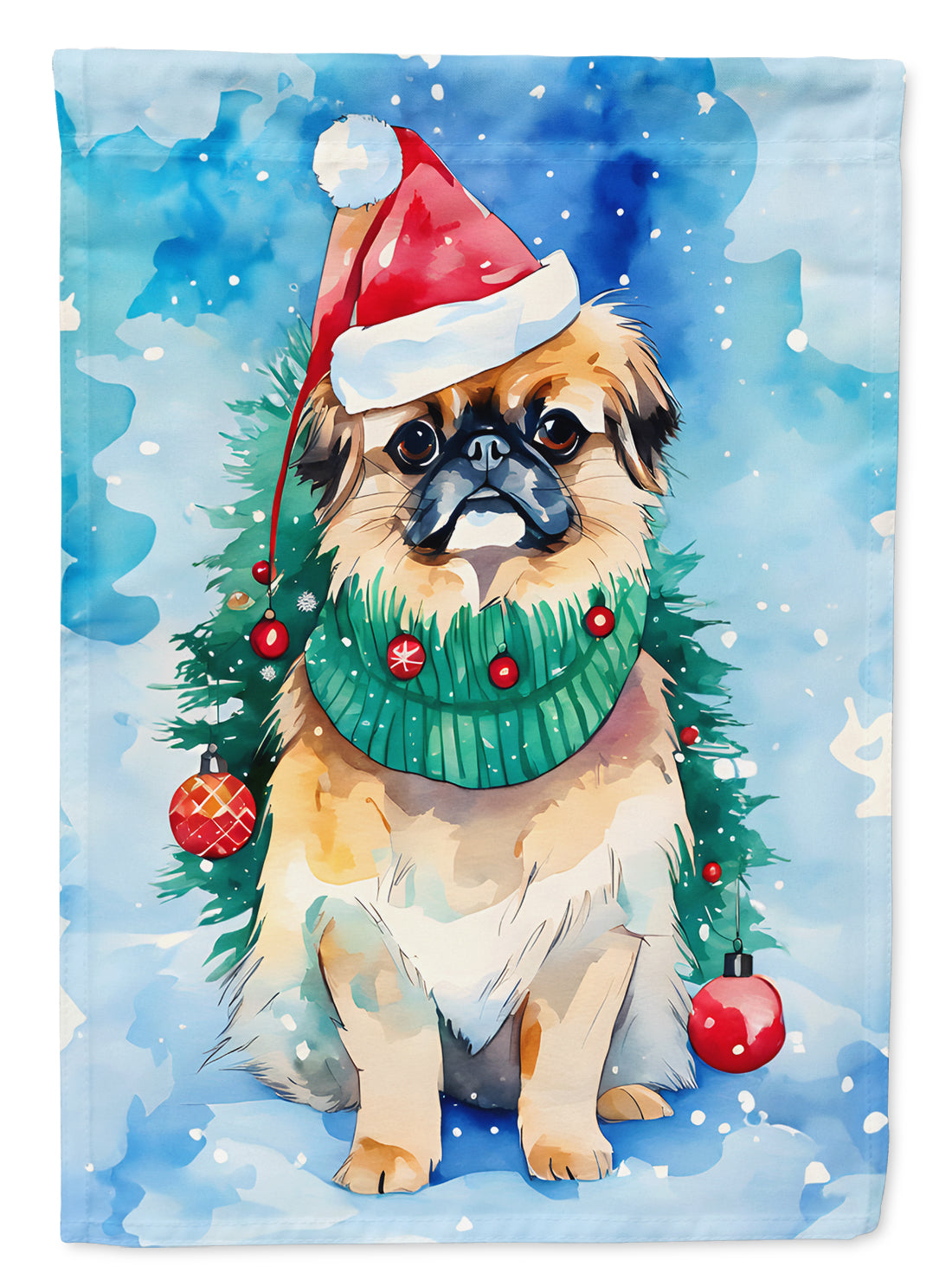 Buy this Pekingese Christmas House Flag