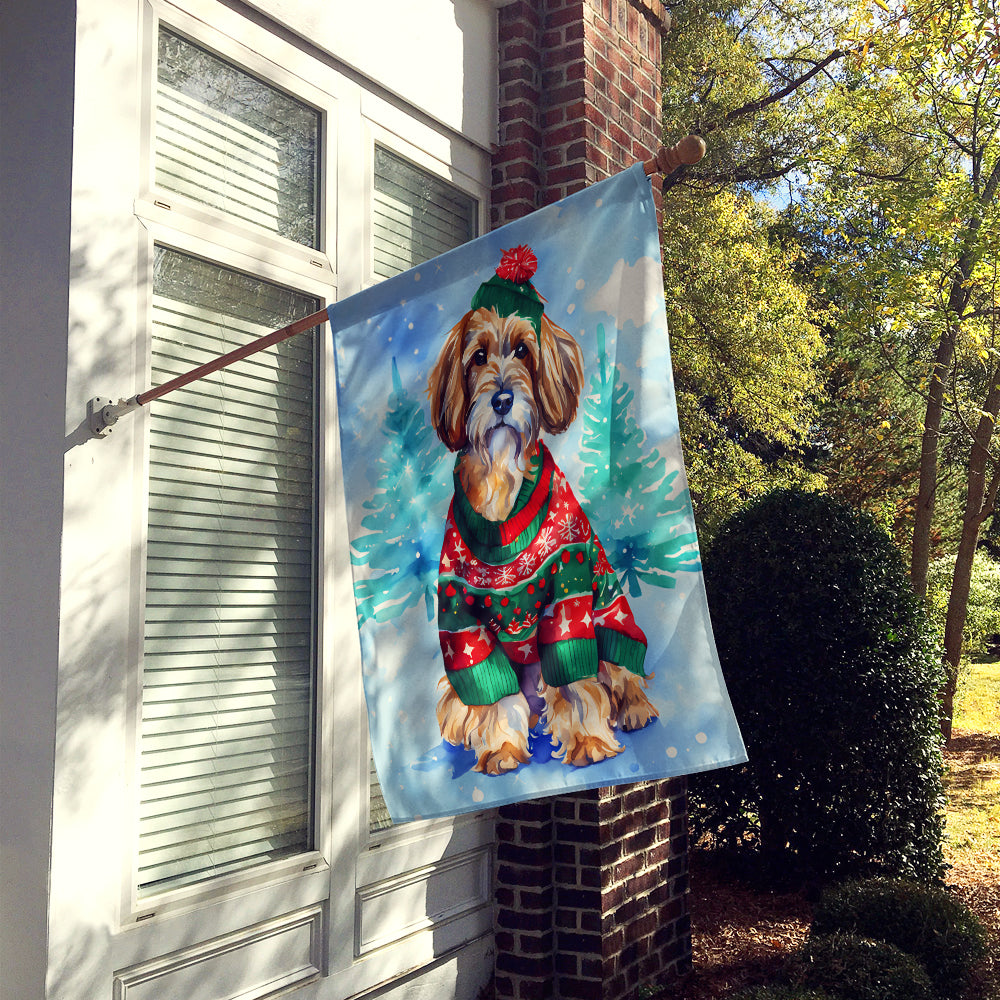 Buy this Petit Basset Griffon Vendeen Christmas House Flag