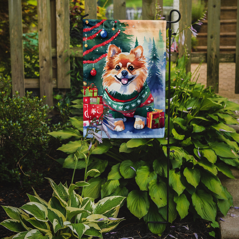 Buy this Pomeranian Christmas Garden Flag