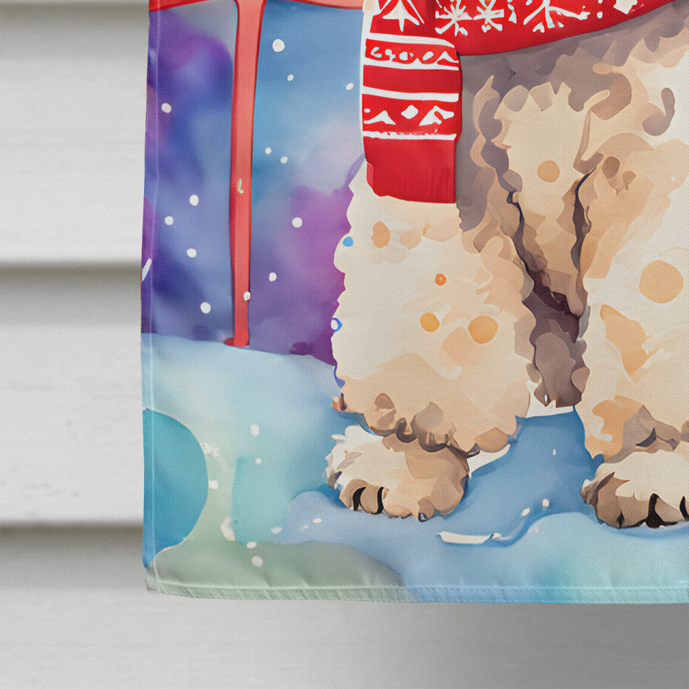 Poodle Christmas House Flag