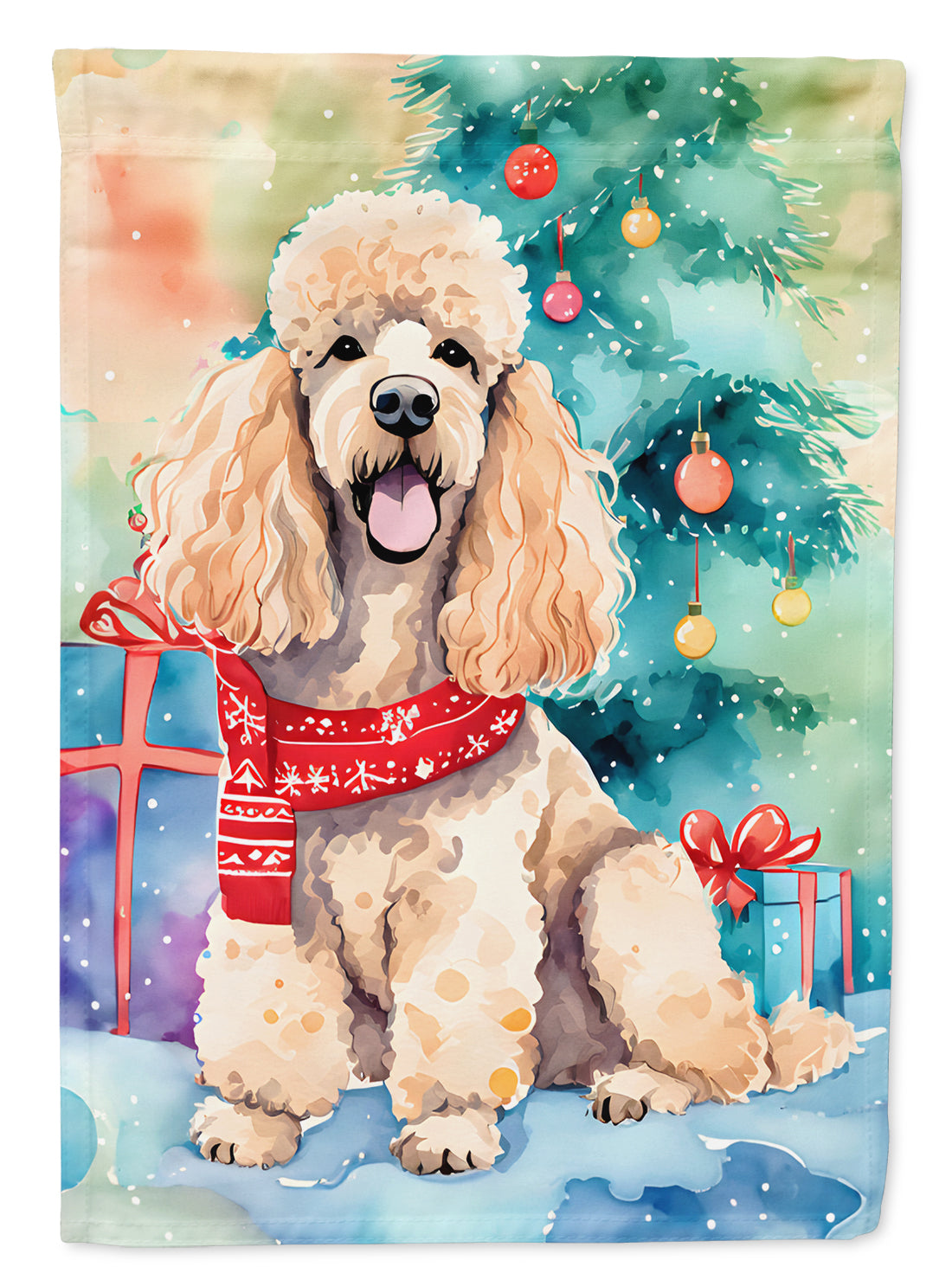 Buy this Poodle Christmas Garden Flag