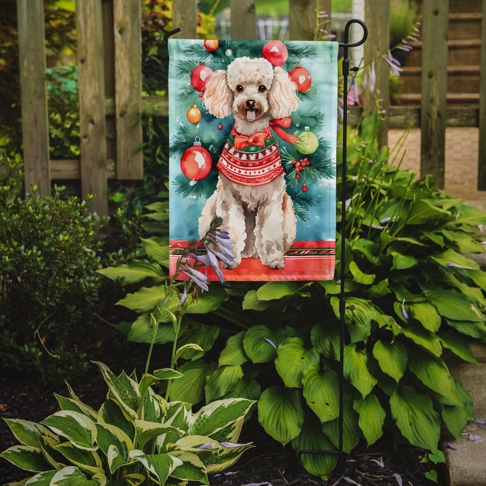 Buy this Poodle Christmas Garden Flag