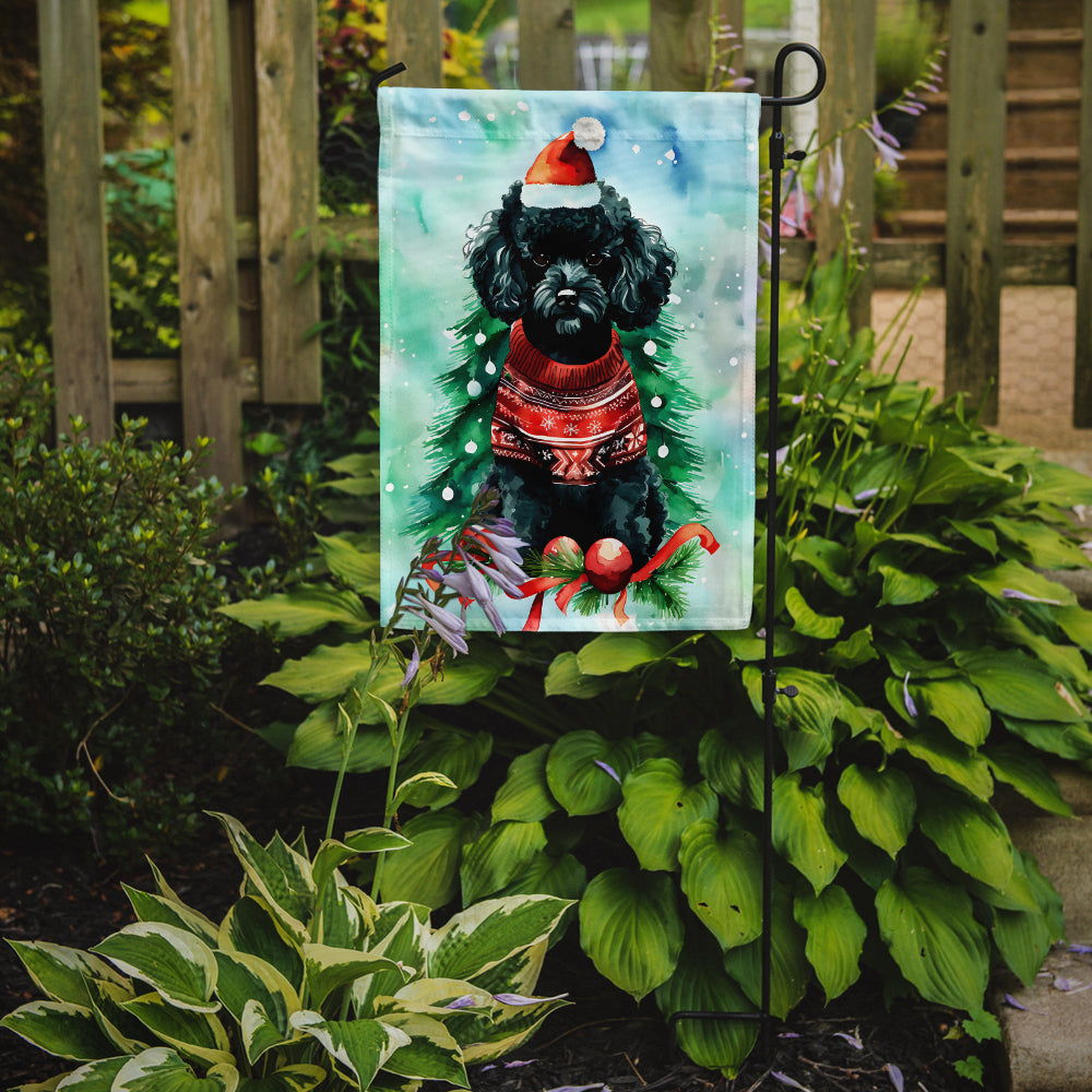 Buy this Poodle Christmas Garden Flag