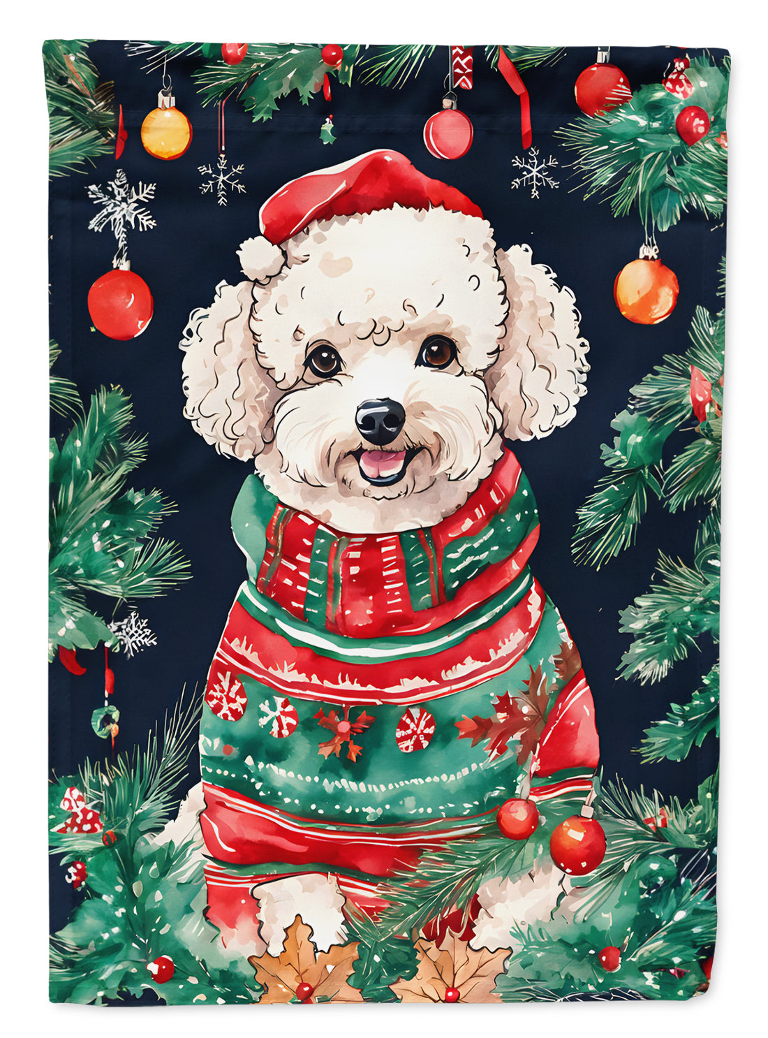 Buy this Poodle Christmas Garden Flag