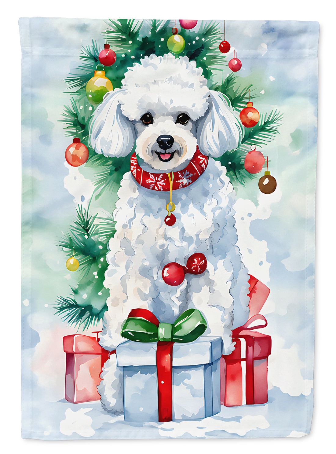 Buy this Poodle Christmas Garden Flag