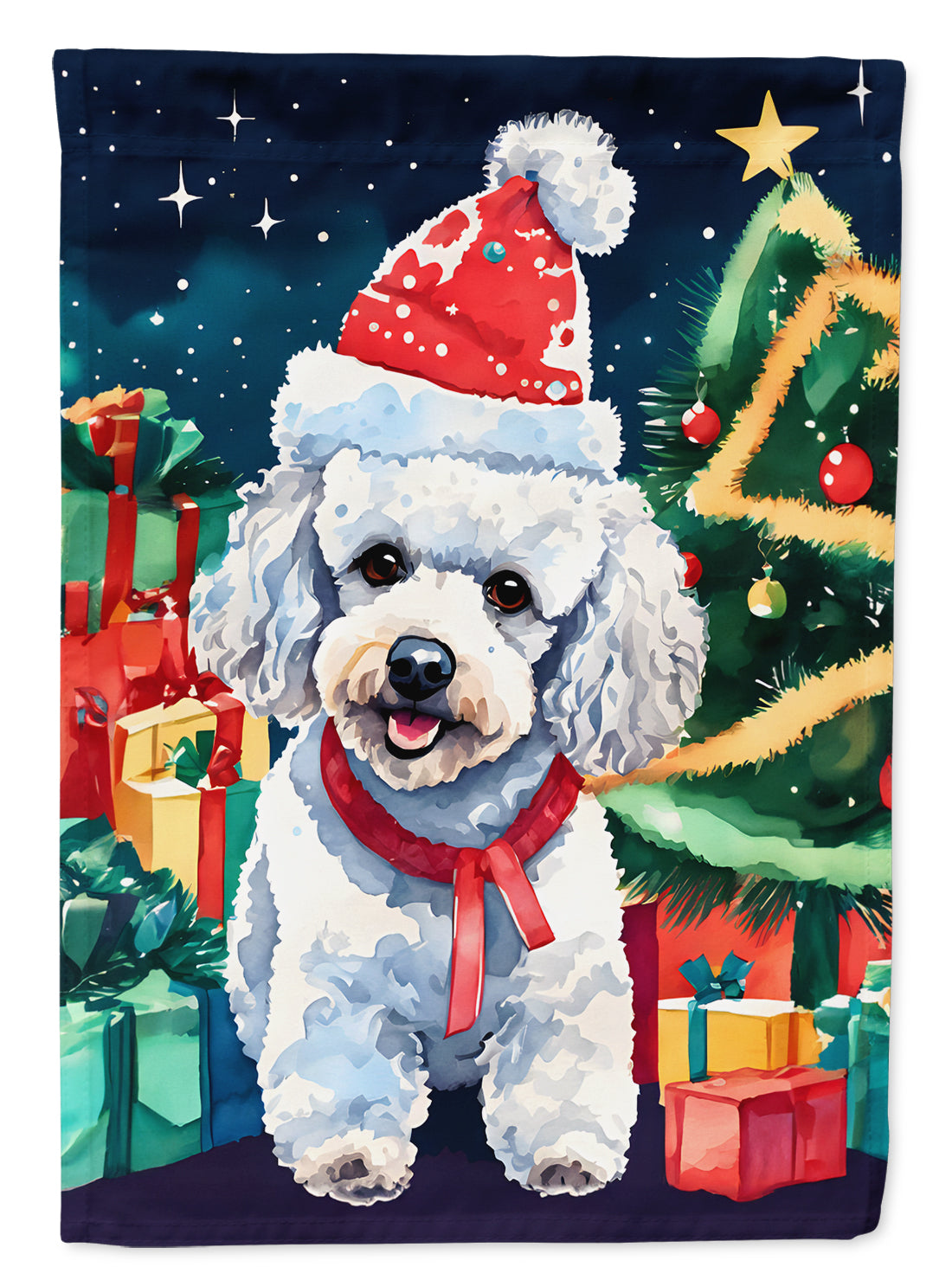 Buy this Poodle Christmas Garden Flag