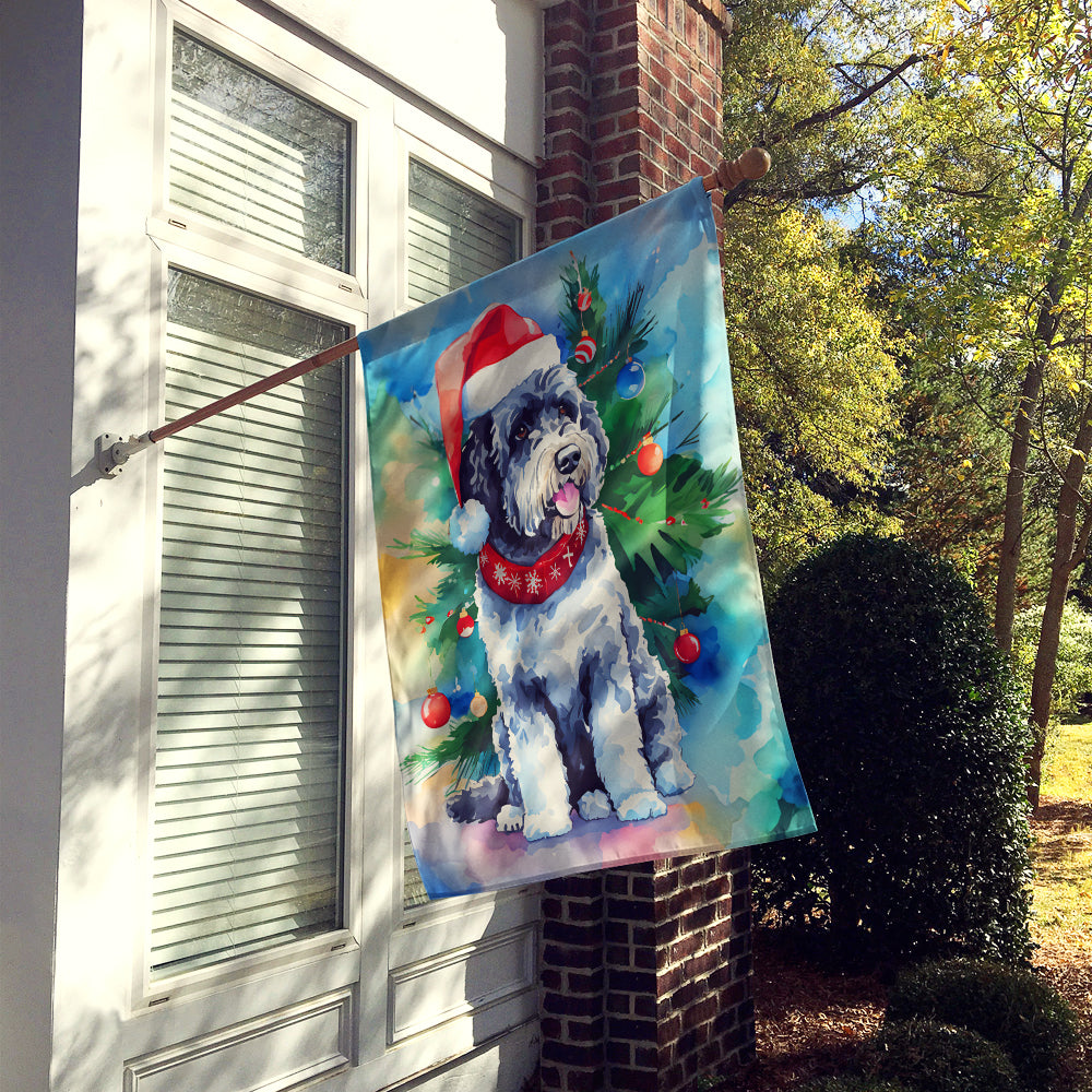 Buy this Portuguese Water Dog Christmas House Flag