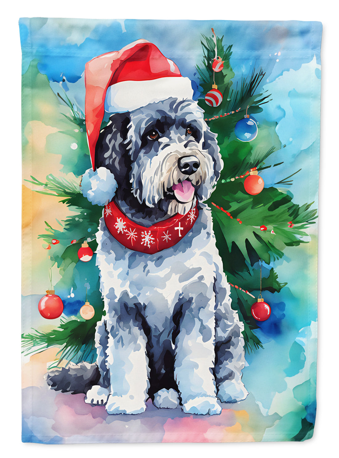 Buy this Portuguese Water Dog Christmas Garden Flag