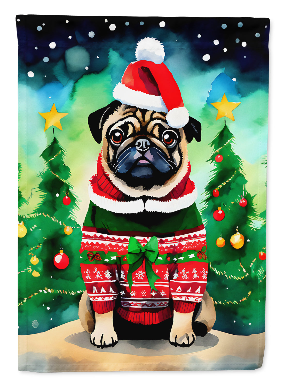 Buy this Pug Christmas Garden Flag