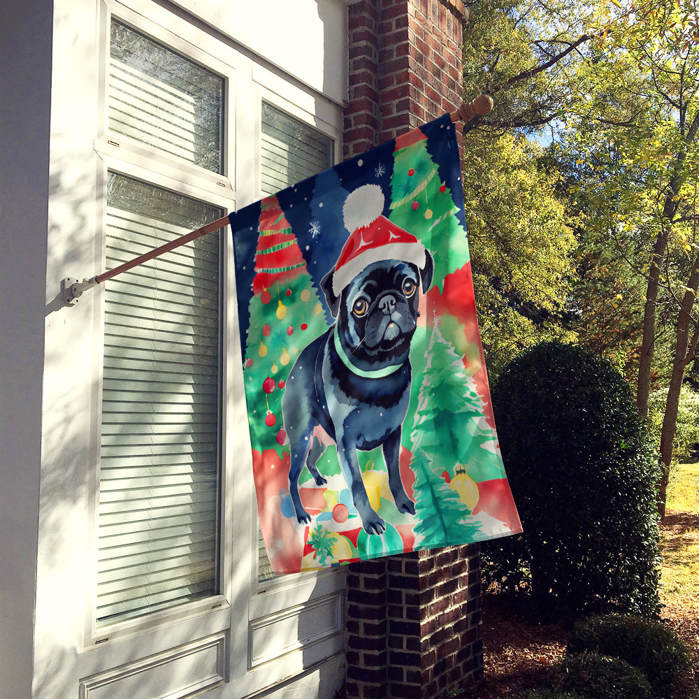 Buy this Pug Christmas House Flag