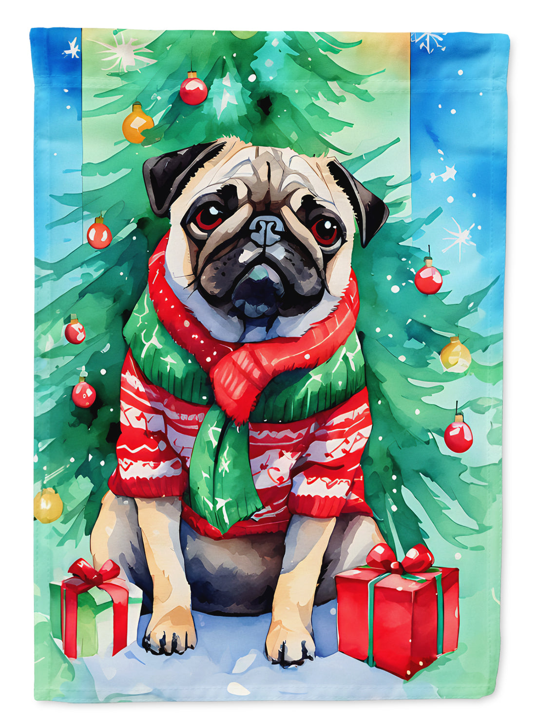 Buy this Pug Christmas Garden Flag