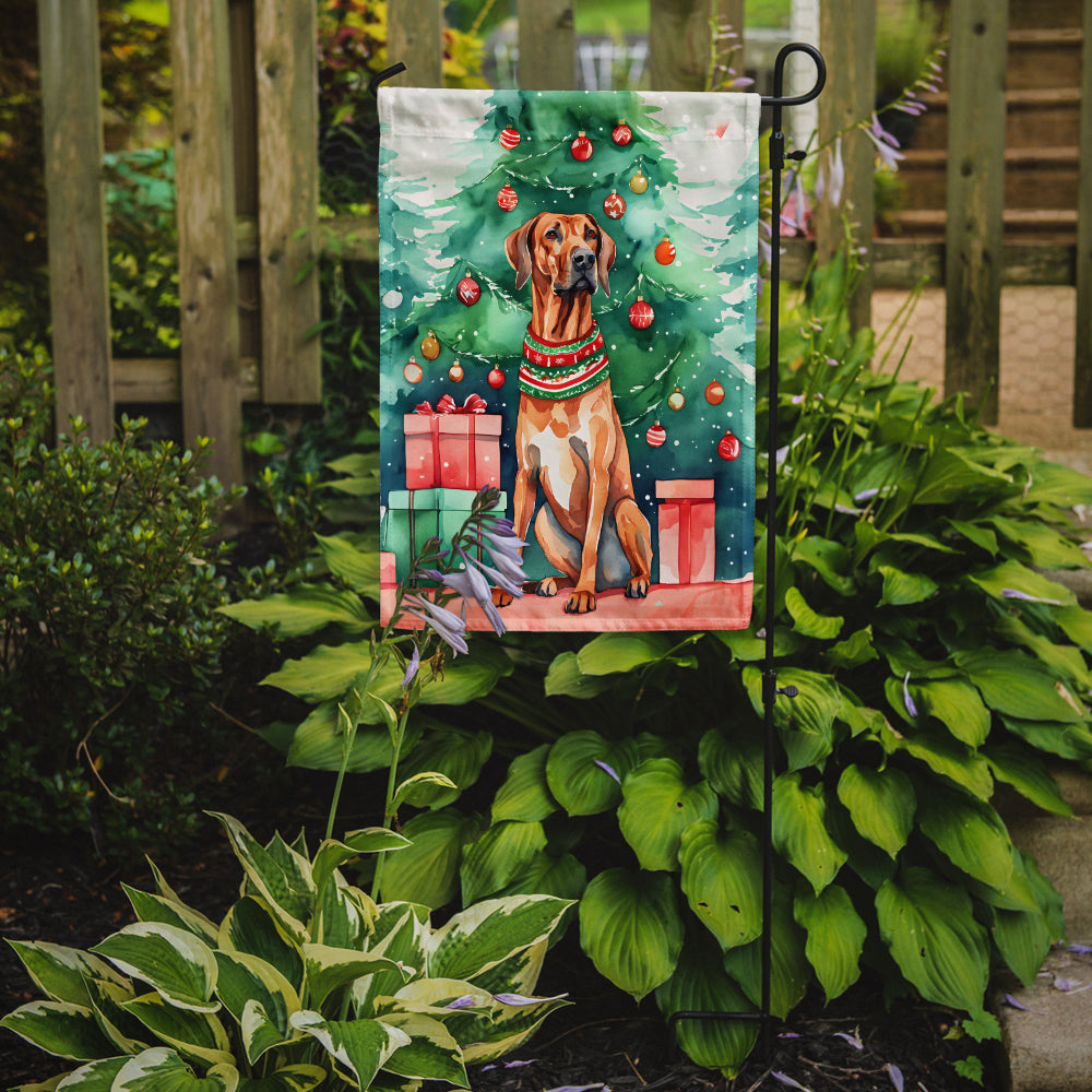 Rhodesian Ridgeback Christmas Garden Flag