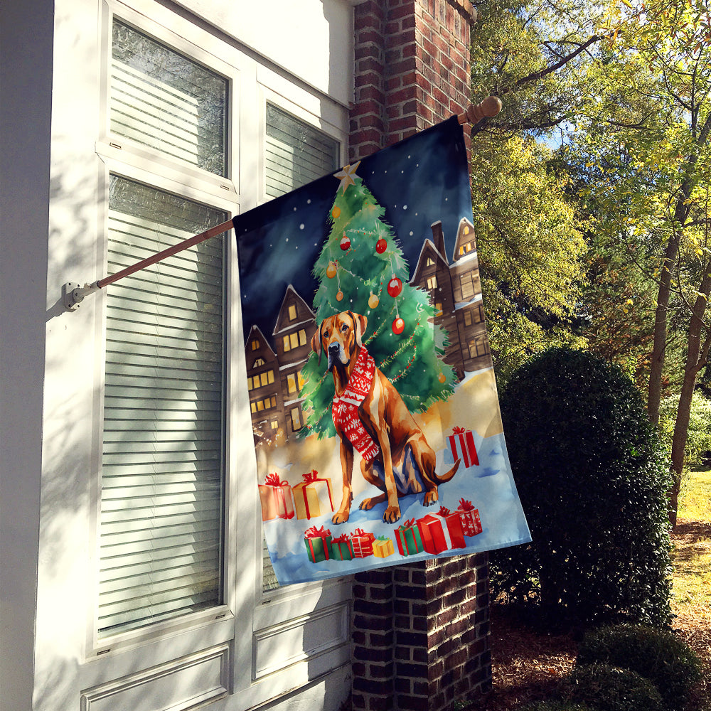 Rhodesian Ridgeback Christmas House Flag