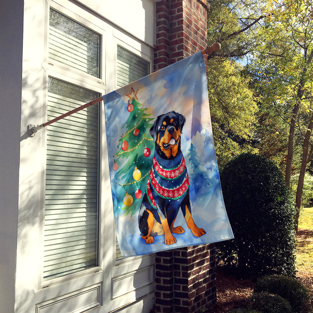 Buy this Rottweiler Christmas House Flag