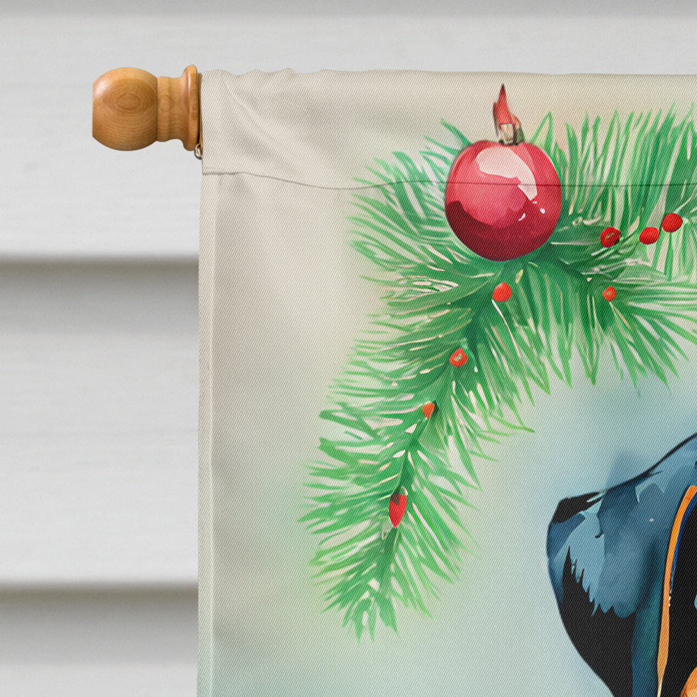 Rottweiler Christmas House Flag