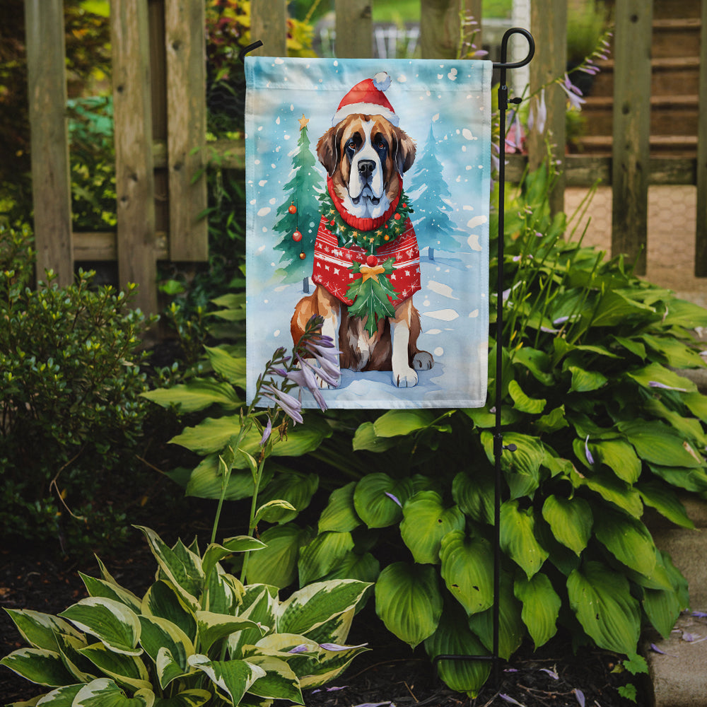 Buy this Saint Bernard Christmas Garden Flag