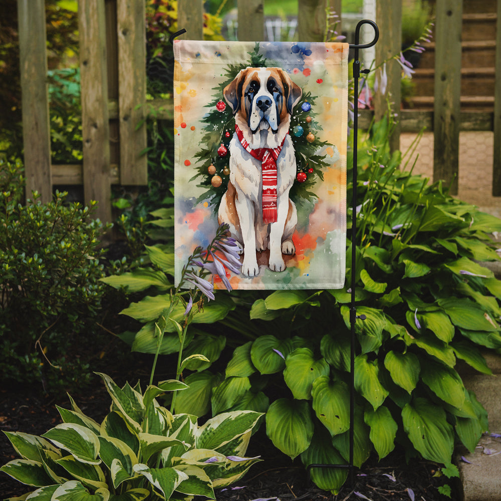 Buy this Saint Bernard Christmas Garden Flag