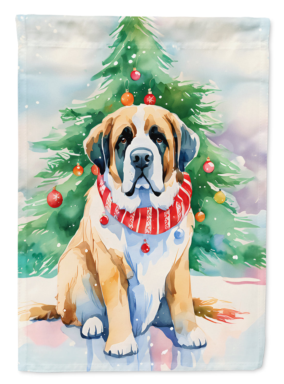 Buy this Saint Bernard Christmas Garden Flag