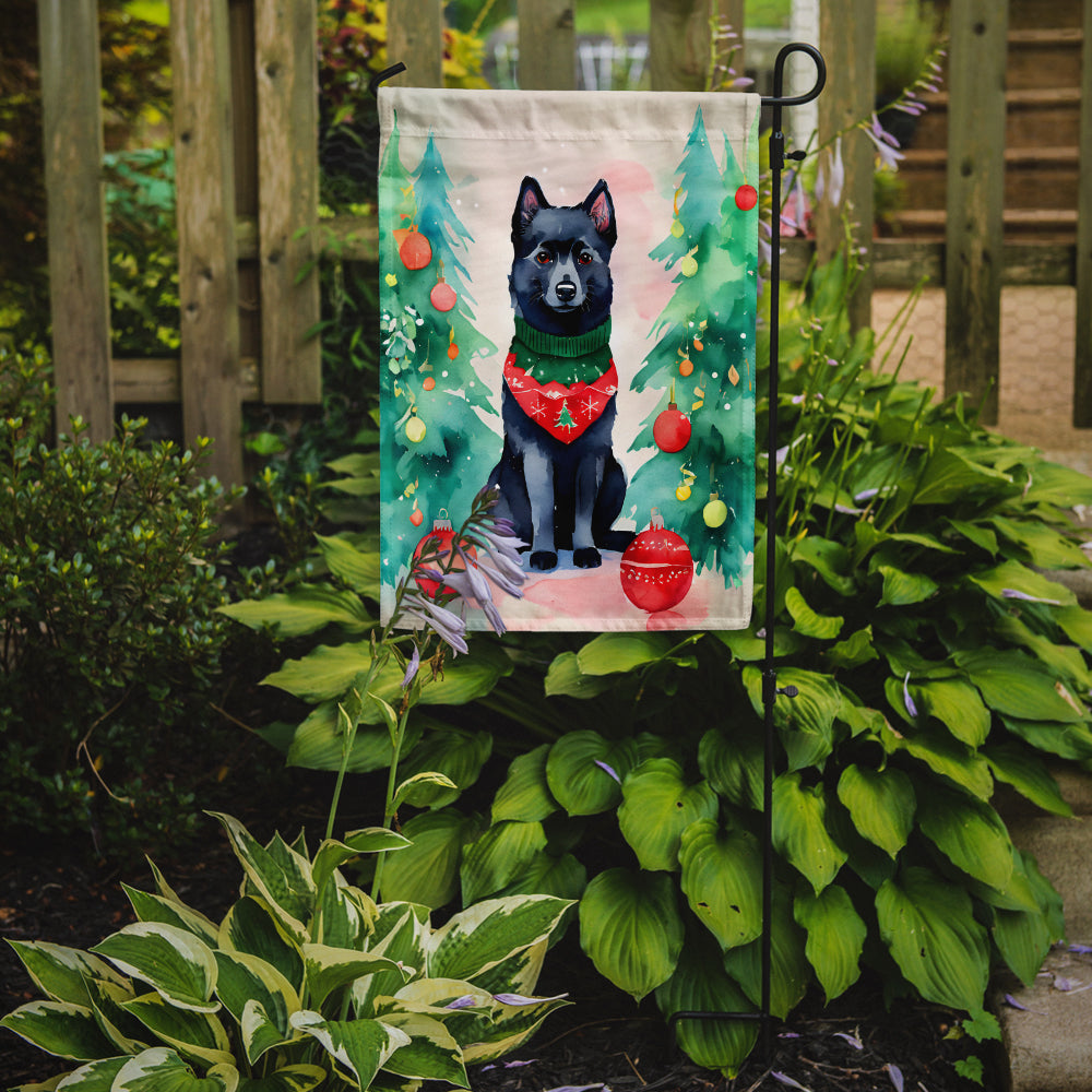 Schipperke Christmas Garden Flag