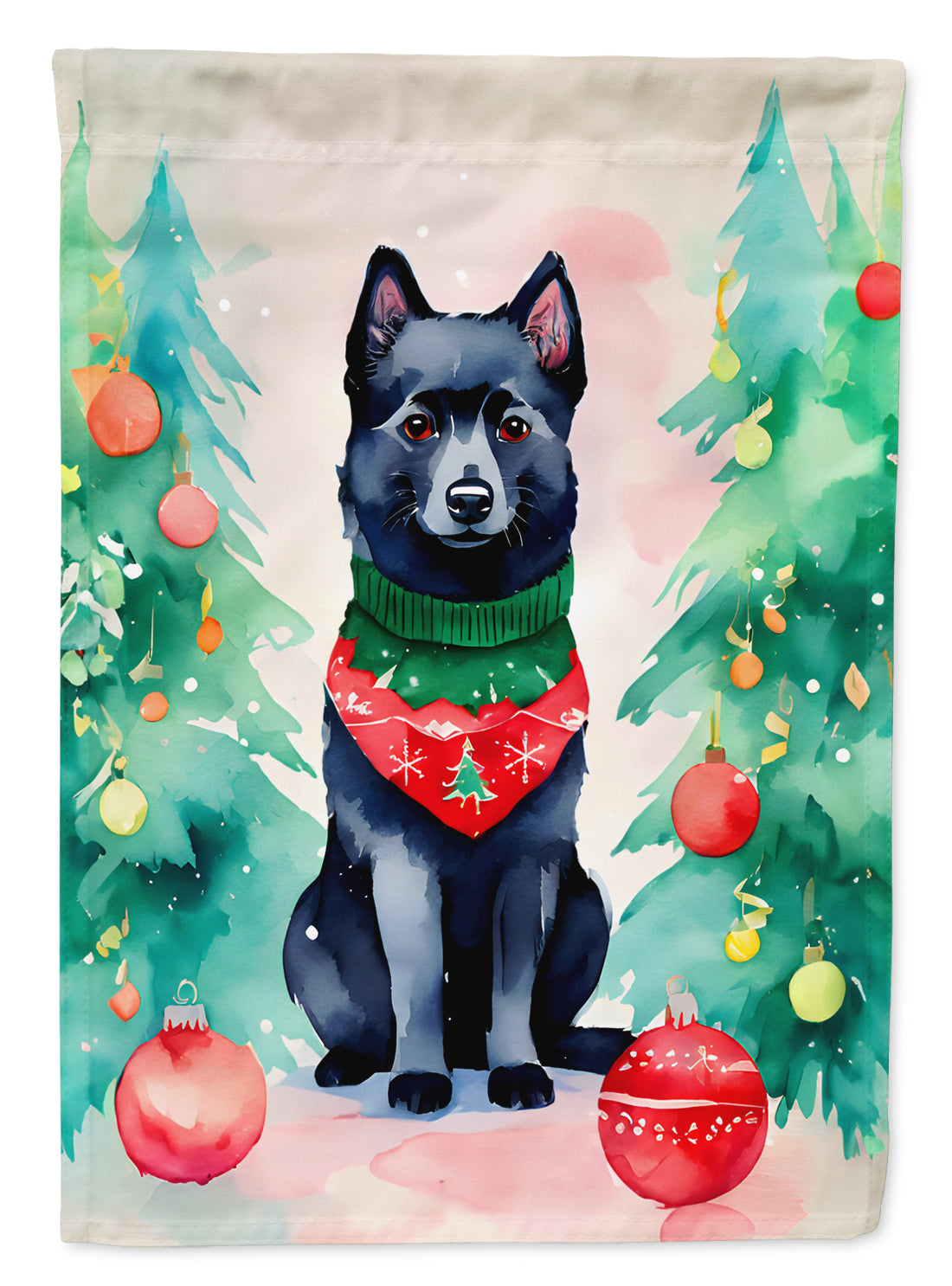 Buy this Schipperke Christmas Garden Flag