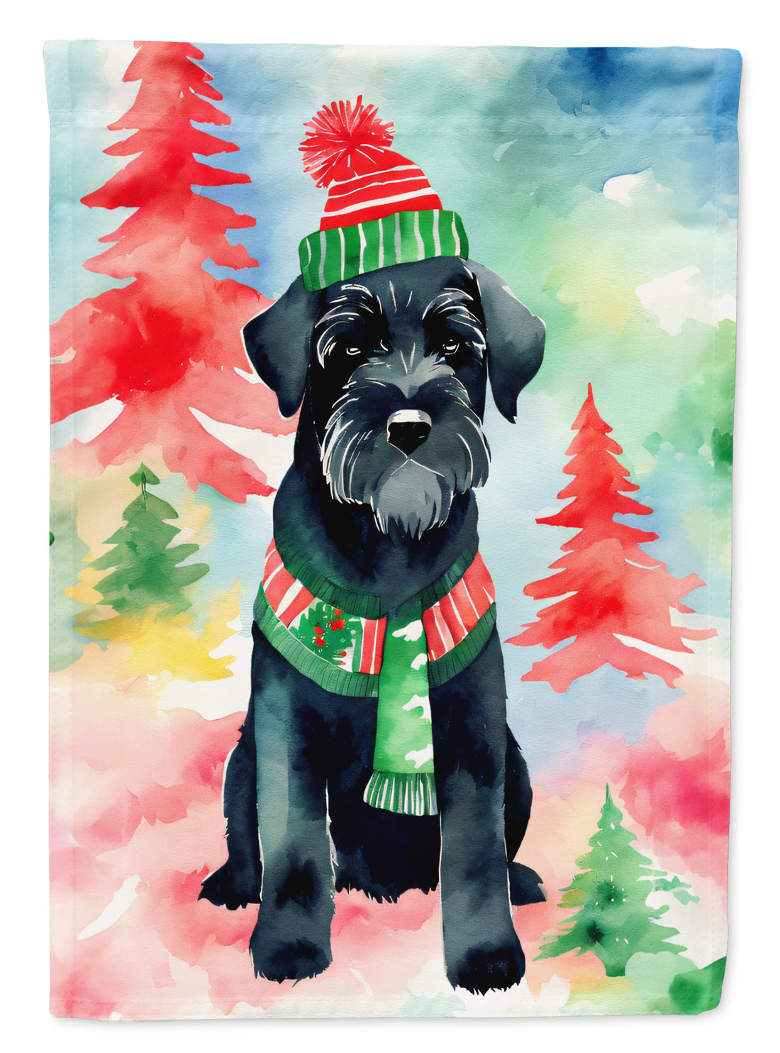 Buy this Schnauzer Christmas House Flag