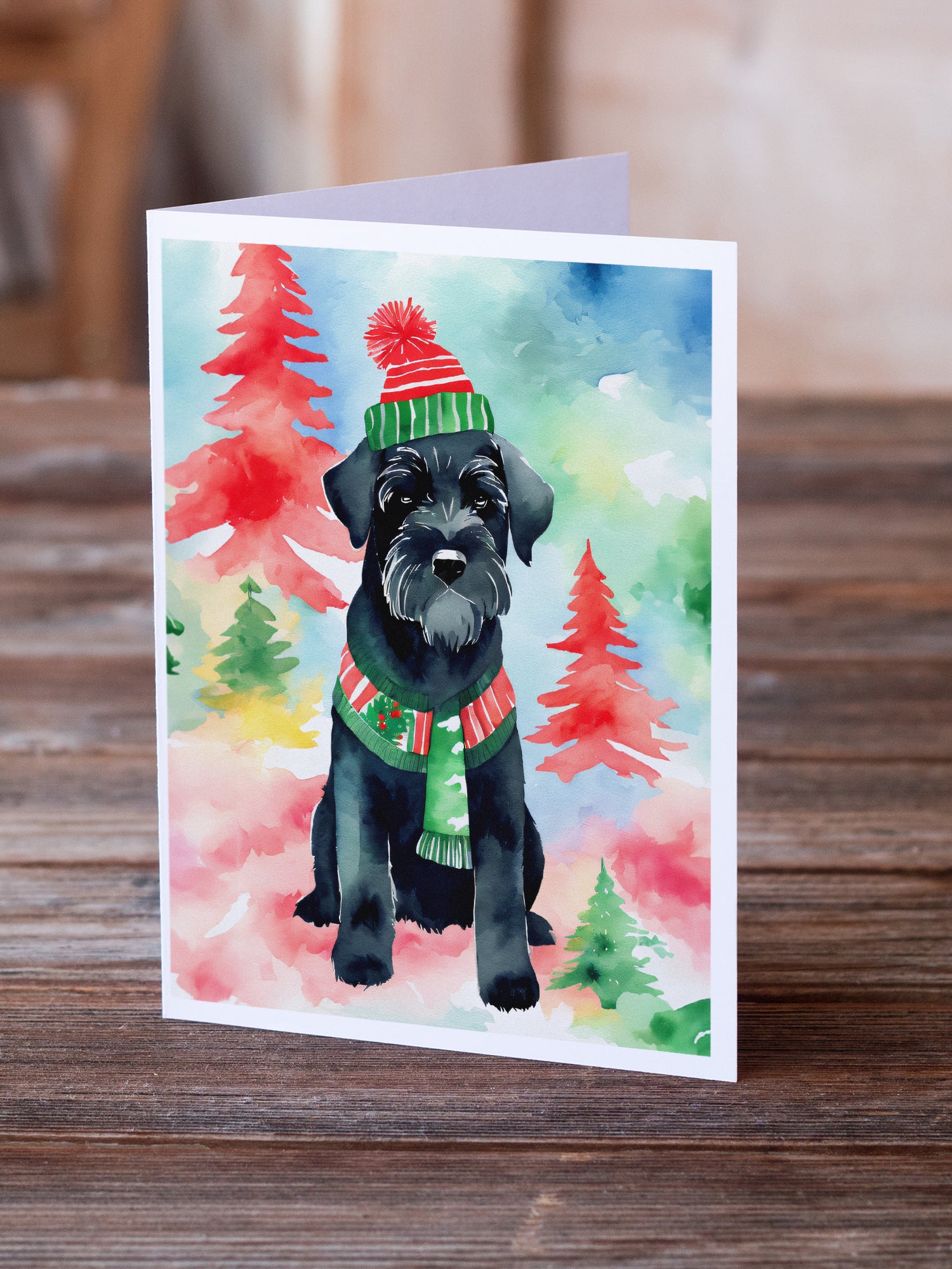 Buy this Schnauzer Christmas Greeting Cards Pack of 8