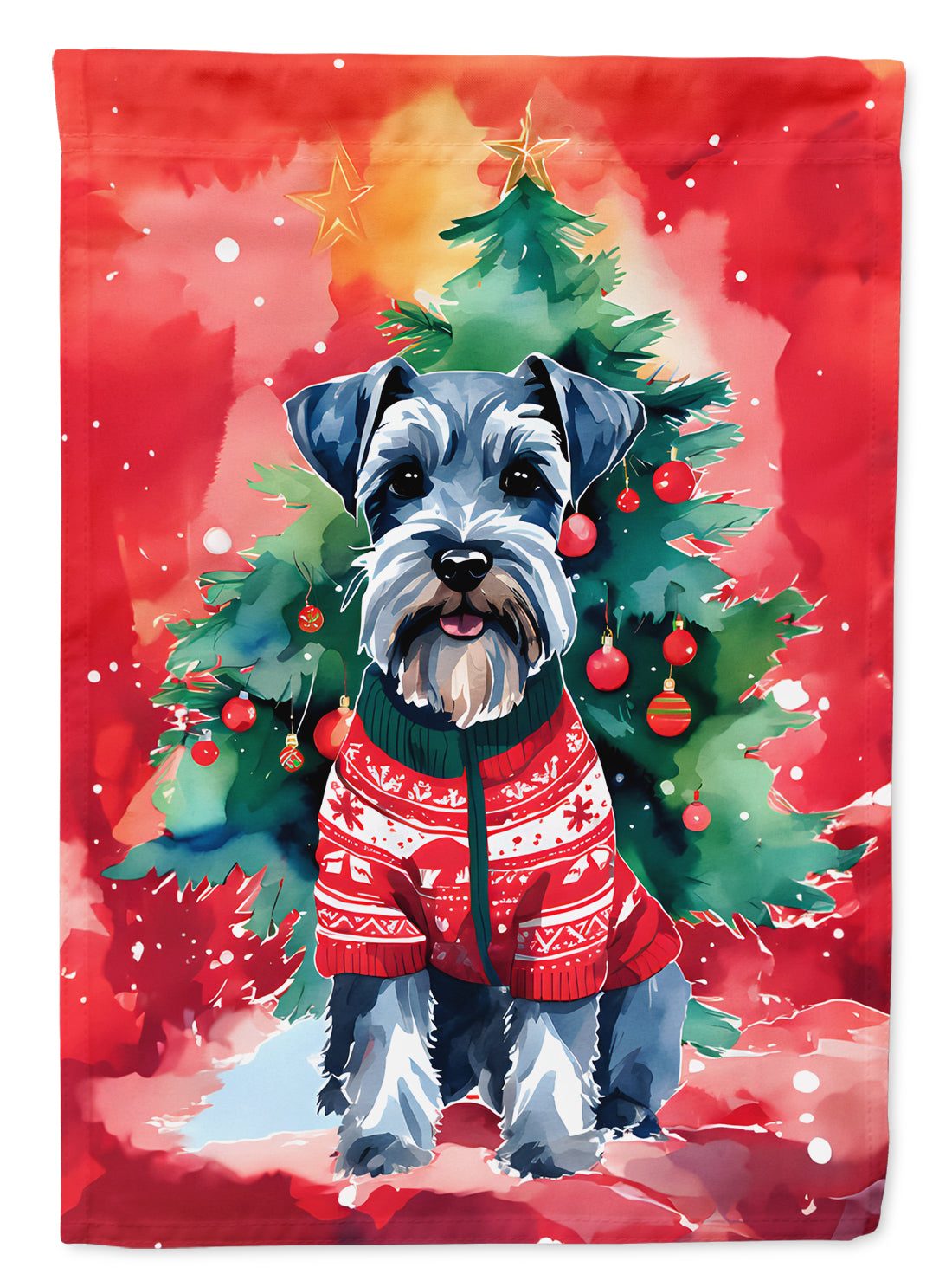 Buy this Schnauzer Christmas House Flag