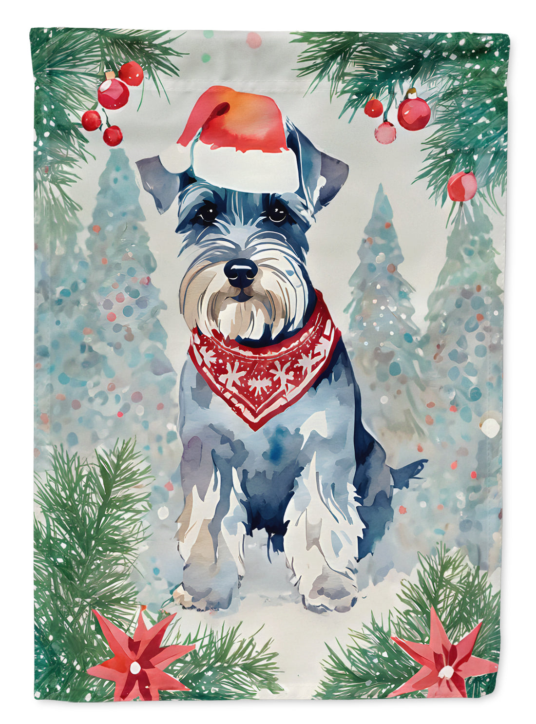 Buy this Schnauzer Christmas House Flag