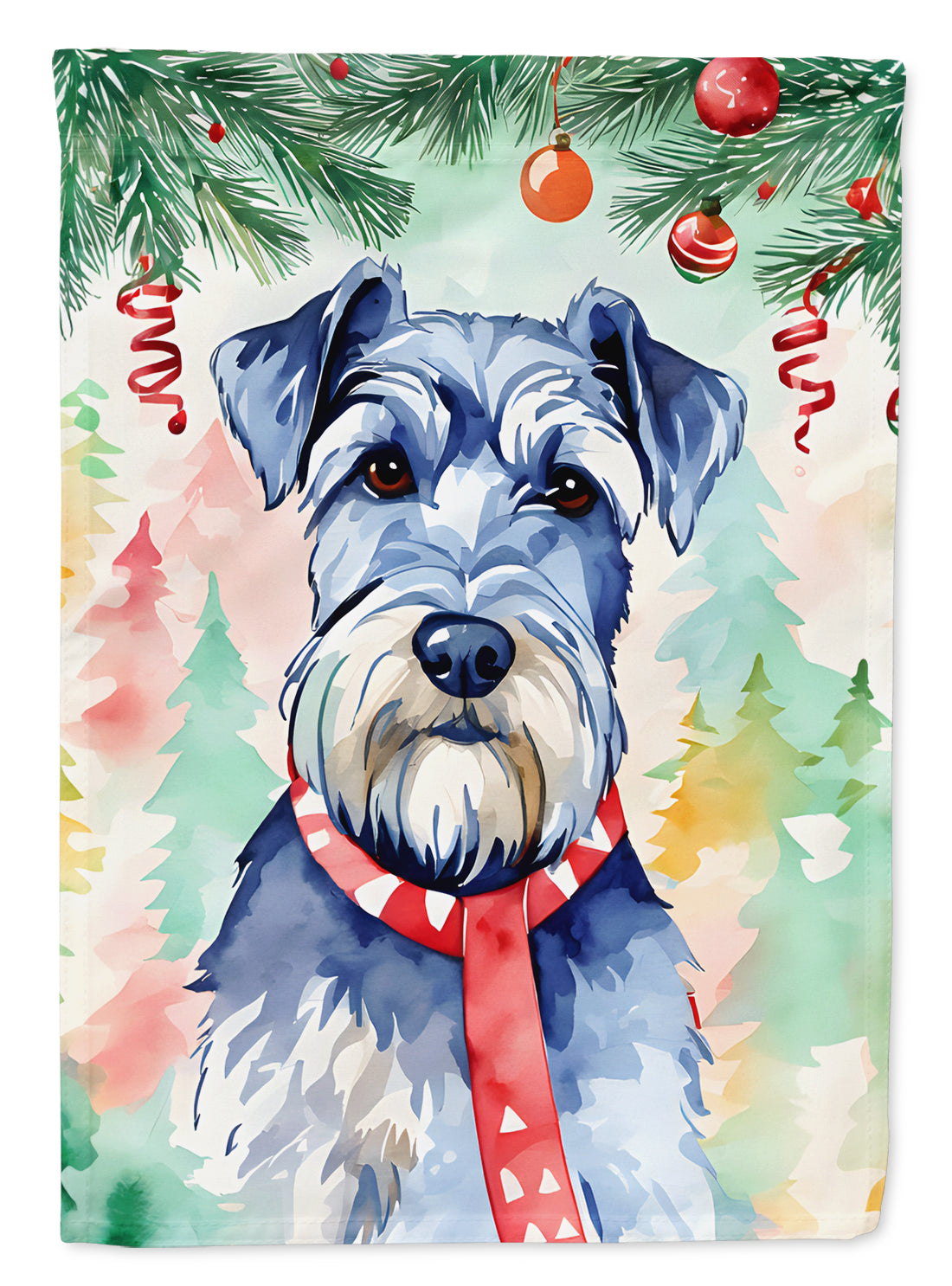 Buy this Schnauzer Christmas House Flag