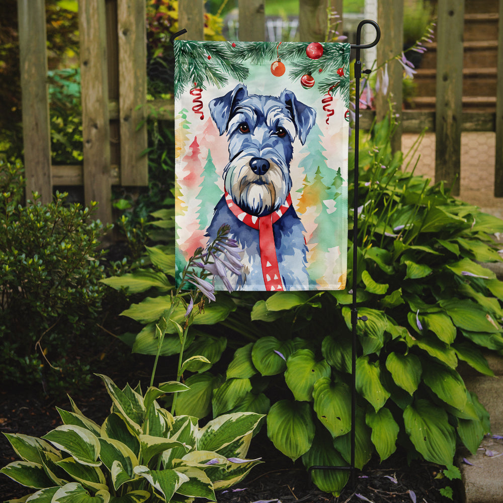 Schnauzer Christmas Garden Flag