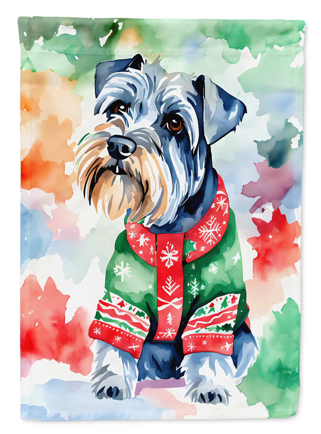 Buy this Schnauzer Christmas House Flag