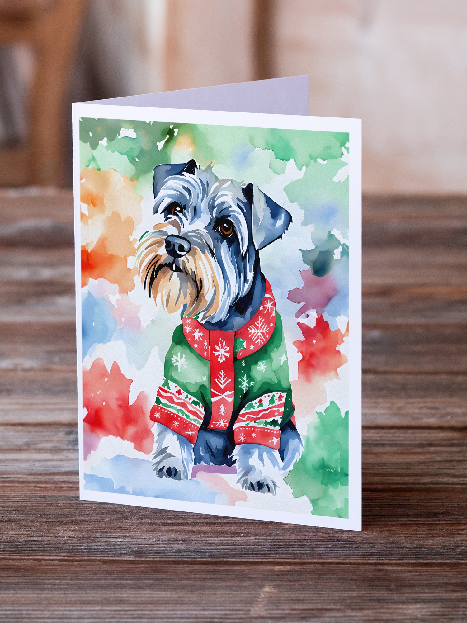 Buy this Schnauzer Christmas Greeting Cards Pack of 8