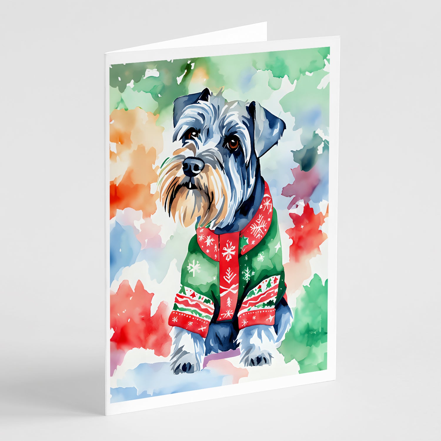 Buy this Schnauzer Christmas Greeting Cards Pack of 8