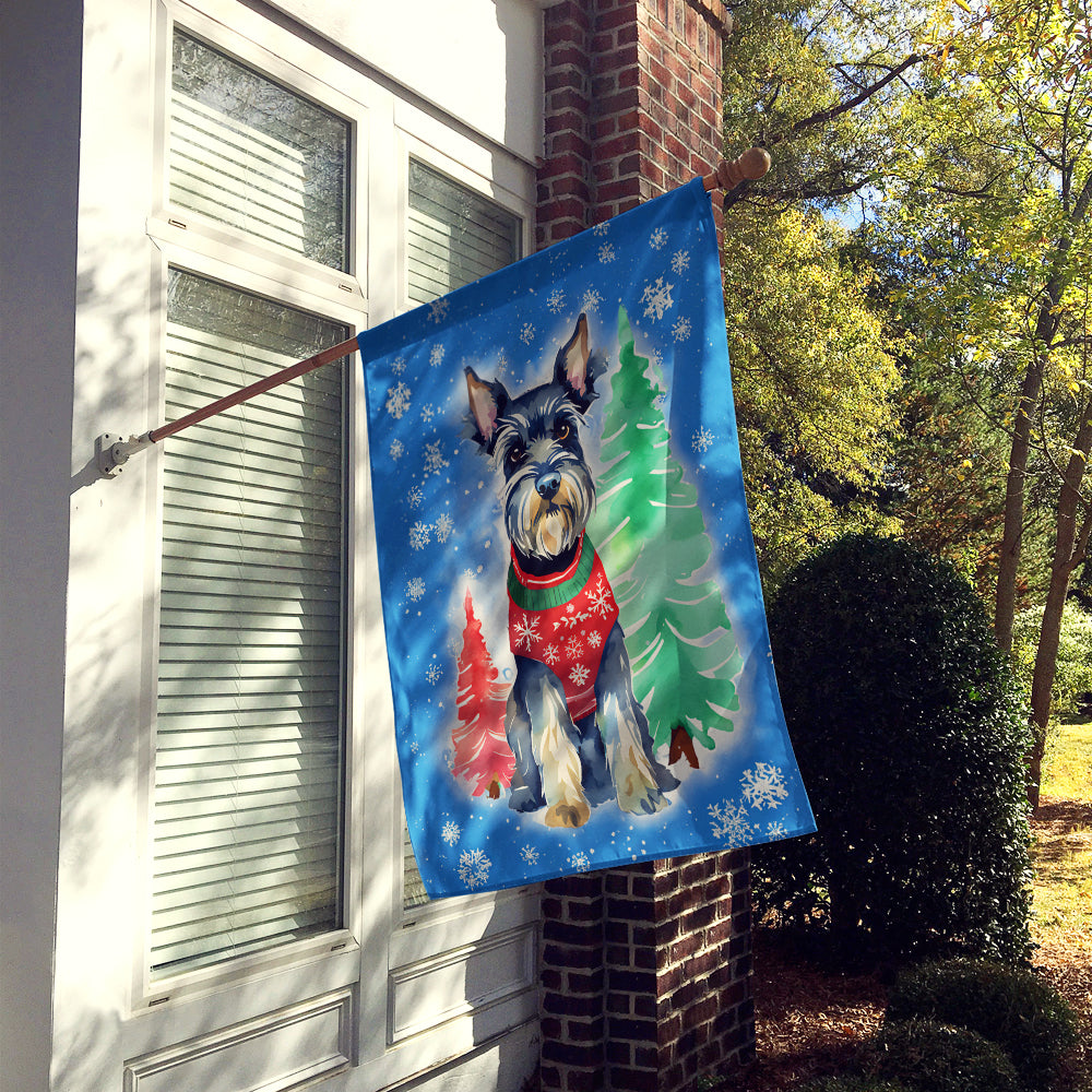 Buy this Schnauzer Christmas House Flag