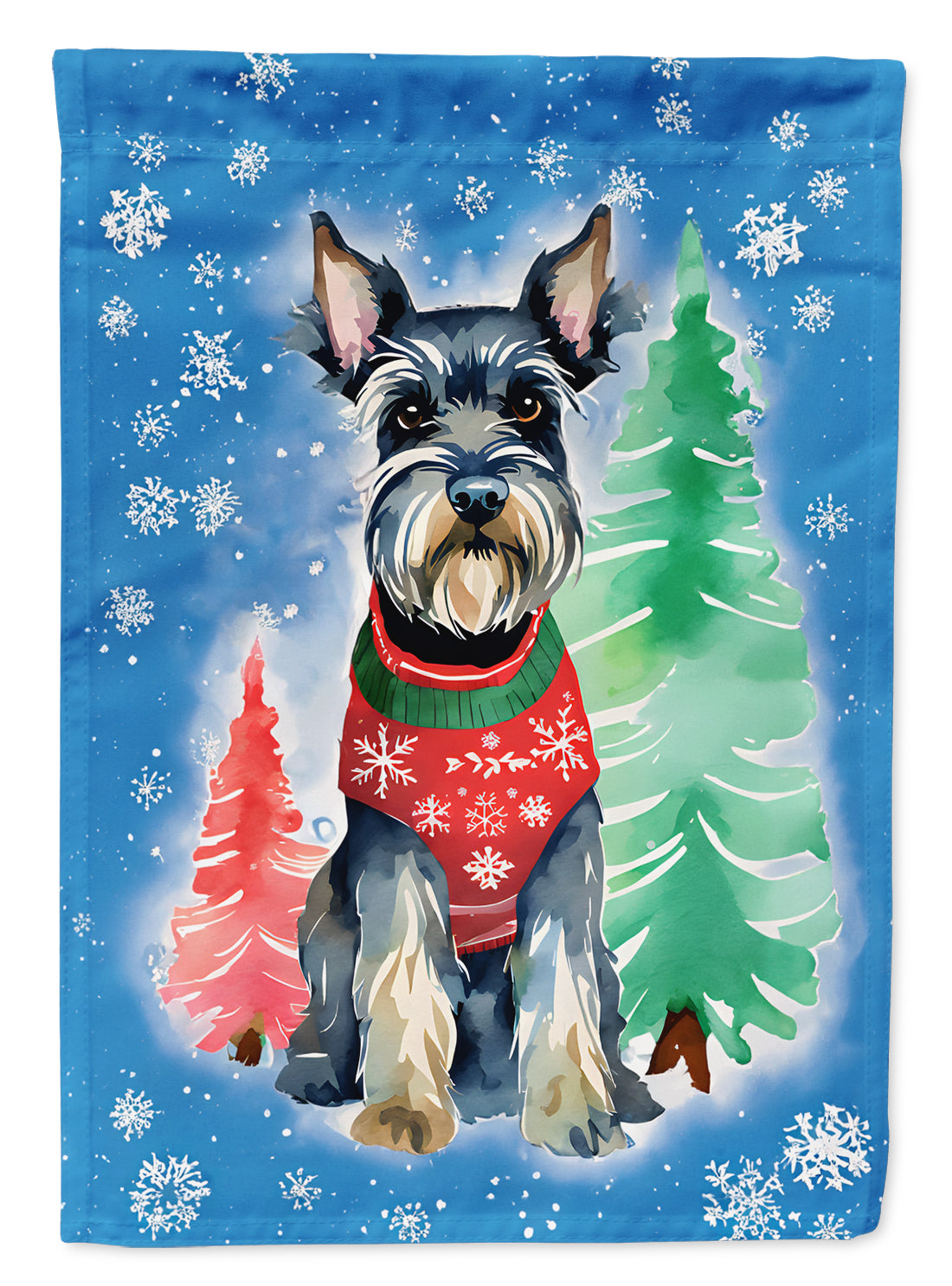 Buy this Schnauzer Christmas House Flag