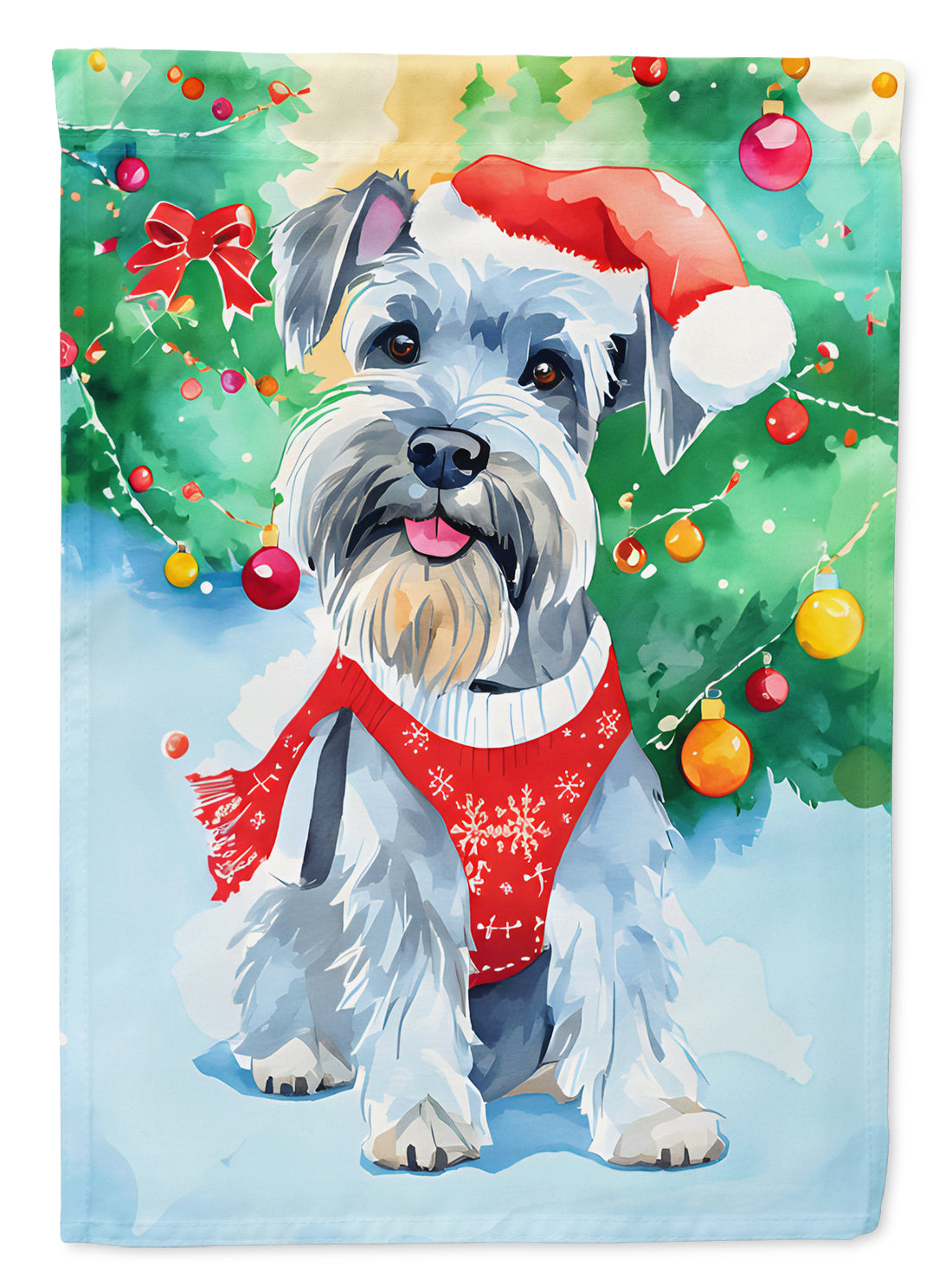 Buy this Schnauzer Christmas House Flag