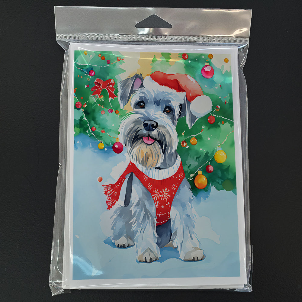 Schnauzer Christmas Greeting Cards Pack of 8