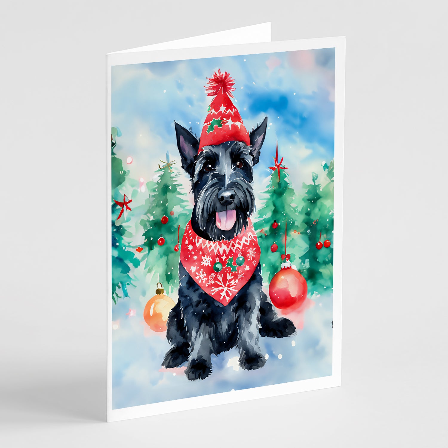 Buy this Scottish Terrier Christmas Greeting Cards Pack of 8