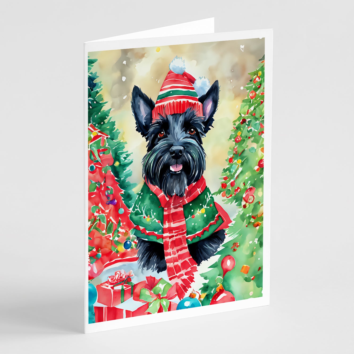 Buy this Scottish Terrier Christmas Greeting Cards Pack of 8