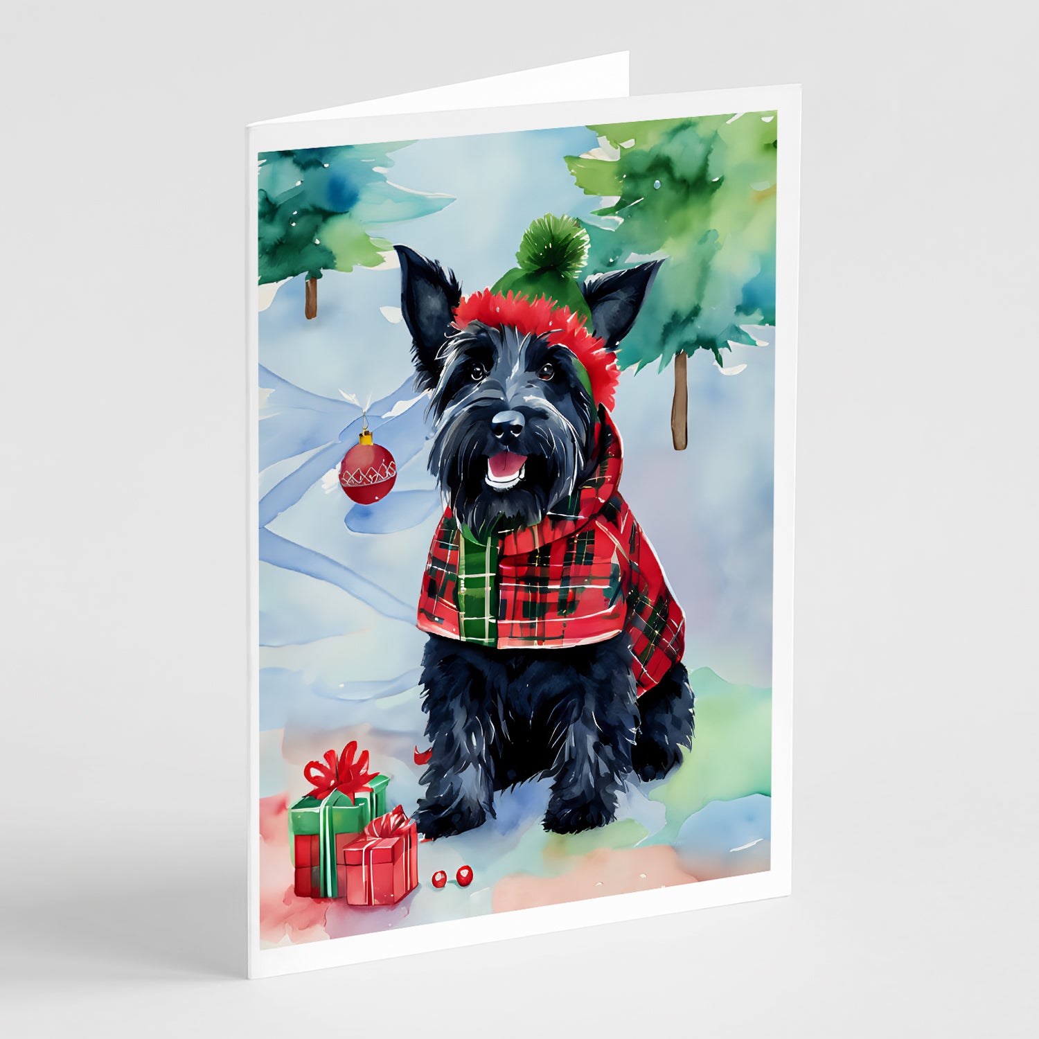 Buy this Scottish Terrier Christmas Greeting Cards Pack of 8