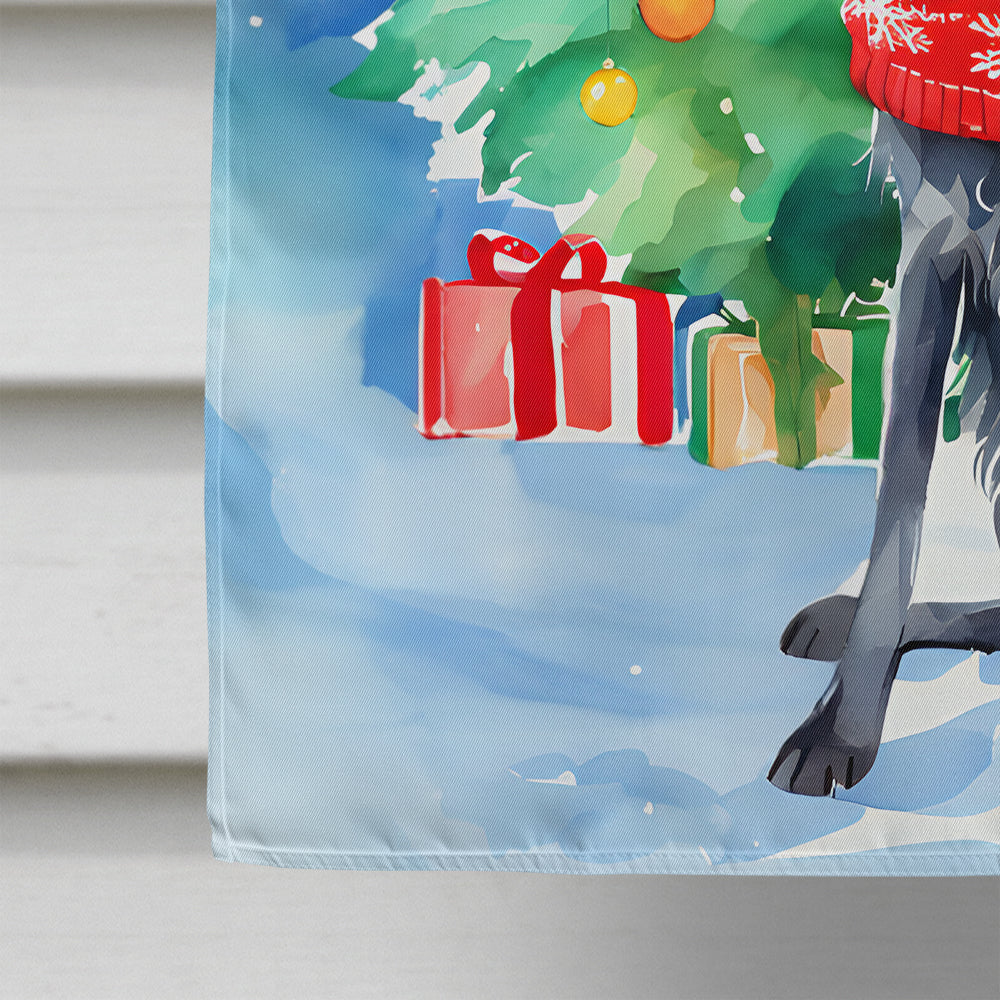 Scottish Deerhound Christmas House Flag