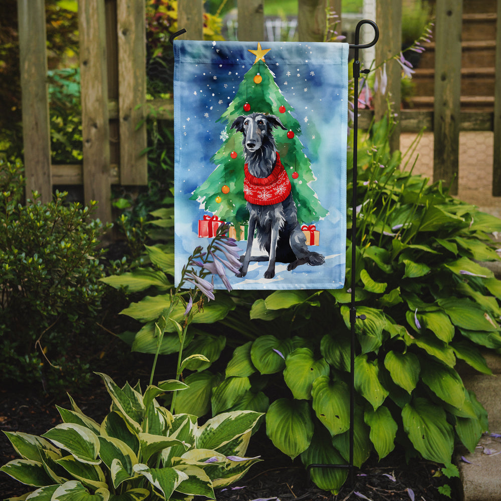 Scottish Deerhound Christmas Garden Flag